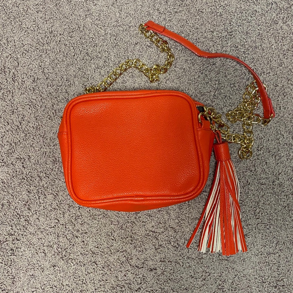 Orange crossbody handbag